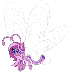 Size: 2500x2503 | Tagged: safe, artist:lupulrafinat, derpibooru import, oc, oc only, oc:wild dawn, breezie, hybrid, breeziefied, eyelashes, female, flying, mare, simple background, smiling, solo, species swap, transparent background