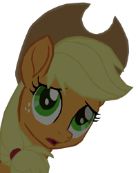 Size: 1159x1448 | Tagged: safe, artist:benpictures1, applejack, earth pony, pony, my little pony: the movie, applejack's hat, clothes, concerned, cowboy hat, cute, female, hat, inkscape, jackabetes, mare, simple background, solo, transparent background, vector, worried