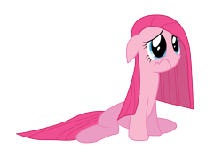 Size: 1587x1123 | Tagged: safe, artist:nebulonb100, derpibooru import, pinkie pie, earth pony, pony, party of one, ears, female, floppy ears, mare, pinkamena diane pie, sad, simple background, solo, transparent background, vector