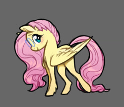 Size: 1024x886 | Tagged: safe, artist:t0byinthesky, derpibooru import, fluttershy, pegasus, pony, female, full body, glasses, gray background, mare, round glasses, simple background, solo