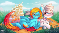 Size: 1920x1080 | Tagged: safe, artist:chaosangeldesu, derpibooru import, oc, oc only, bat pony, pegasus, pony