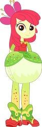 Size: 1072x3231 | Tagged: safe, artist:dupontsimon, derpibooru import, apple bloom, fanfic:magic show of friendship, better together, equestria girls, clothes swap, cornucopia costumes, fanfic art, inflatable dress, simple background, solo, transparent background, vector