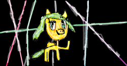 Size: 899x468 | Tagged: safe, artist:lunablu3berry, derpibooru import, oc, oc only, oc:jade, pegasus, pony, 1000 hours in ms paint, female, mare, smiling, solo, super filly adventure, wings