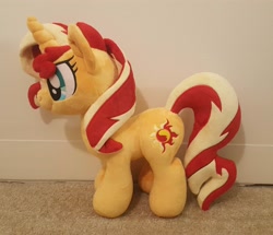 Size: 3472x2988 | Tagged: safe, artist:fire-topaz, derpibooru import, sunset shimmer, pony, unicorn, irl, photo, plushie, solo