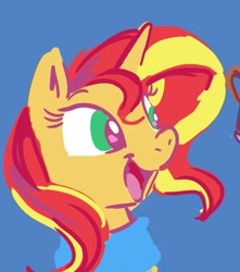 Size: 1219x1381 | Tagged: safe, artist:jowyb, derpibooru import, sunset shimmer, pony, unicorn, 2017, old art, open mouth, open smile, sketch, smiling