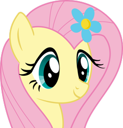 Size: 2410x2488 | Tagged: safe, artist:okaminekowiesel, derpibooru import, fluttershy, pegasus, pony, it ain't easy being breezies, bust, cute, female, flower, flower in hair, high res, mare, shyabetes, simple background, solo, transparent background, vector