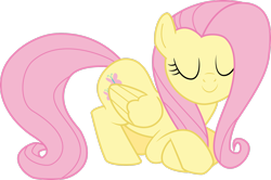 Size: 3004x1996 | Tagged: safe, artist:okaminekowiesel, derpibooru import, fluttershy, pegasus, pony, castle mane-ia, season 4, eyes closed, female, mare, simple background, solo, transparent background, vector