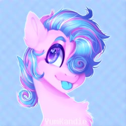 Size: 3500x3500 | Tagged: safe, artist:yumkandie, derpibooru import, oc, oc only, pegasus, pony, abstract background, blue tongue, female, heart, heart eyes, solo, tongue, tongue out, wingding eyes