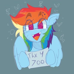 Size: 2048x2048 | Tagged: safe, artist:yumkandie, derpibooru import, rainbow dash, pegasus, pony, ear piercing, earring, eyebrow piercing, eyebrows, eyebrows visible through hair, female, jewelry, milestone, piercing, simple background, solo, torn ear