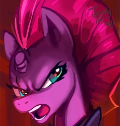 Size: 955x1002 | Tagged: safe, artist:jowyb, derpibooru import, tempest shadow, pony, unicorn, 2019, bust, old art, portrait, solo