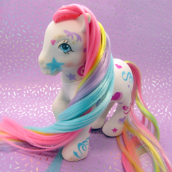 Size: 640x640 | Tagged: safe, artist:imiya, derpibooru import, g1, birthday pony, customized toy, irl, photo, toy