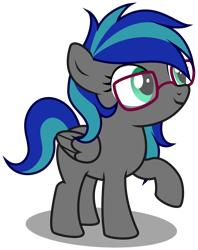 Size: 2700x3410 | Tagged: safe, artist:strategypony, derpibooru import, oc, oc only, oc:summer breeze, pegasus, pony, female, filly, foal, glasses, pegasus oc, simple background, transparent background, wings