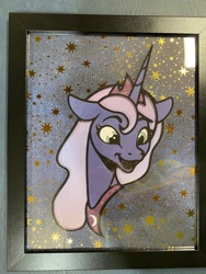 Size: 1536x2048 | Tagged: safe, artist:imalou, artist:samohtlion, derpibooru import, princess luna, pony, bust, craft, framed picture, irl, papercraft, photo, solo