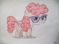 Size: 900x675 | Tagged: safe, artist:johnmarkee1995, derpibooru import, twist, earth pony, pony, female, filly, foal, simple background, solo, traditional art, white background