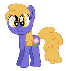 Size: 641x698 | Tagged: safe, artist:funnyclowns64, derpibooru import, earth pony, pony, g4, background pony, cute, female, full body, golden eyes, hooves, mare, orange hair, orange mane, orange tail, simple background, smiling, solo, standing, tail, tootle flute, tootlebetes, transparent background