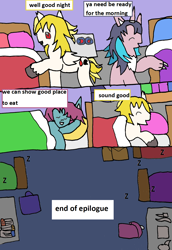 Size: 1058x1540 | Tagged: safe, artist:ask-luciavampire, derpibooru import, oc, cat, cat pony, original species, pony, undead, vampire, vampony, wolf, wolf pony, ask-canterlot-academy, comic, sleeping, tumblr