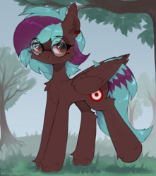 Size: 1280x1447 | Tagged: safe, artist:astralblues, derpibooru import, oc, pegasus, pony, cheek fluff, chest fluff, female, glasses, mare, round glasses, solo