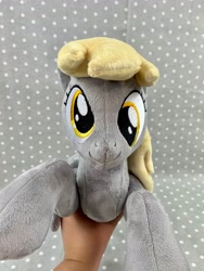 Size: 3024x4032 | Tagged: safe, artist:kazzysart, derpibooru import, derpy hooves, pony, irl, photo, plushie, solo