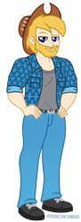 Size: 400x1100 | Tagged: safe, artist:jennieoo, derpibooru import, oc, oc:chase, equestria girls, cowboy hat, equestria girls-ified, facial hair, hat, male, show accurate, simple background, solo, transparent background, vector