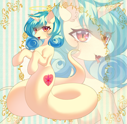 Size: 2816x2760 | Tagged: safe, artist:alus, derpibooru import, oc, oc:seven sister, lamia, original species, snake, snake pony, forked tongue