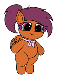 Size: 1657x2209 | Tagged: safe, artist:msbluejune, derpibooru import, oc, oc only, oc:vee, pegasus, chibi, cute, female, full body, simple background, smiling, solo, tail, transparent background