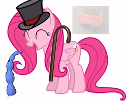 Size: 8624x6876 | Tagged: safe, derpibooru import, discord, fluttershy, pinkie pie, rainbow dash, oc, oc only, pegasus, pony, g4, cane, cutie mark, hat, james the red engine, simple background, thomas and friends, top hat, white background