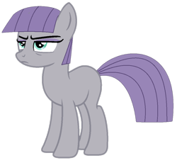 Size: 894x821 | Tagged: safe, artist:elementbases, artist:twilyisbestpone, derpibooru import, maud pie, earth pony, pony, annoyed, base used, female, frown, mare, maud pie is not amused, missing cutie mark, simple background, solo, transparent background, unamused
