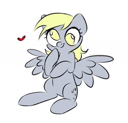 Size: 2007x1933 | Tagged: safe, artist:syrupyyy, derpibooru import, derpy hooves, pegasus, pony, female, mare, simple background, solo, white background