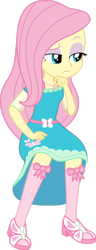 Size: 1024x2674 | Tagged: safe, artist:cencerberon, derpibooru import, fluttershy, equestria girls, clothes, female, fluttershy boho dress, simple background, solo, stockings, thigh highs, transparent background, vector