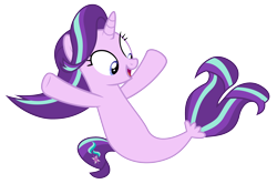 Size: 2372x1574 | Tagged: safe, artist:dupontsimon, derpibooru import, starlight glimmer, seapony (g4), unicorn, fanfic:magic show of friendship, fanfic art, seaponified, seapony starlight glimmer, solo, species swap, vector