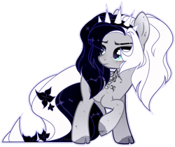 Size: 1920x1612 | Tagged: safe, artist:toffeelavender, derpibooru import, oc, oc only, earth pony, pony, base used, cloven hooves, earth pony oc, female, looking back, mare, simple background, solo, tattoo, transparent background