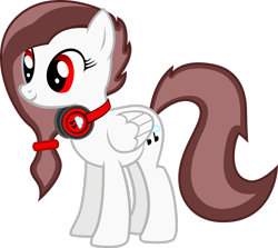 Size: 2592x2314 | Tagged: safe, artist:sdc2012, derpibooru import, oc, oc only, pegasus, pony, female, headphones, high res, mare, pegasus oc, simple background, solo, transparent background, vector