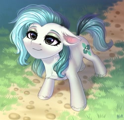 Size: 3000x2905 | Tagged: safe, artist:hakaina, derpibooru import, oc, oc only, oc:spring mint, earth pony, pony, solo