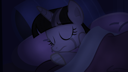 Size: 6163x3466 | Tagged: safe, artist:mlpadventures2020, derpibooru import, twilight sparkle, twilight sparkle (alicorn), alicorn, pony, bed, crying, depressed, discorded, discorded twilight, eyes closed, lonely, sad, sleeping, solo, twilight tragedy