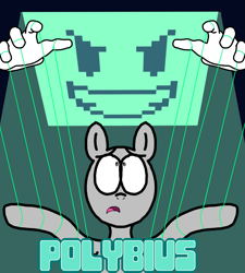 Size: 1275x1414 | Tagged: safe, artist:professorventurer, derpibooru import, pony, clothes, conspiracy theory, disembodied hand, gloves, hand, manipulation, pixel art, polybius, puppet strings, unnamed character, unnamed pony, urban legend