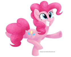 Size: 2250x1800 | Tagged: safe, artist:champion-of-namira, derpibooru import, pinkie pie, earth pony, pony, cute, diapinkes, extended trot pose, female, grin, mare, simple background, smiling, solo, transparent background