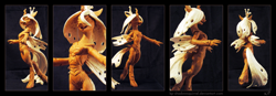 Size: 2600x900 | Tagged: safe, artist:kp-shadowsquirrel, derpibooru import, queen chrysalis, anthro, changeling, changeling queen, craft, female, irl, photo, sculpture