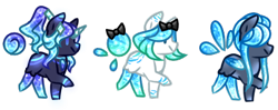 Size: 423x168 | Tagged: safe, artist:eiine, derpibooru import, oc, oc only, original species, pony, aqua equos, simple background, transparent background