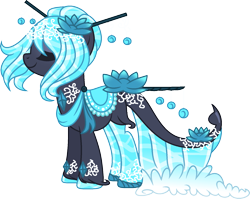 Size: 1619x1289 | Tagged: safe, artist:eiine, derpibooru import, oc, oc only, original species, pony, aqua equos, simple background, solo, transparent background