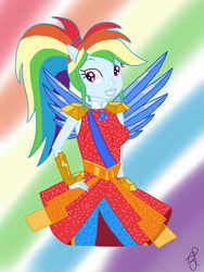 Size: 768x1024 | Tagged: safe, artist:ilaria122, derpibooru import, rainbow dash, equestria girls, legend of everfree, crystal guardian, crystal wings, ponied up, solo, wings