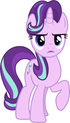 Size: 3000x5253 | Tagged: safe, artist:cloudyglow, derpibooru import, starlight glimmer, to where and back again, .ai available, concerned, simple background, solo, transparent background, vector