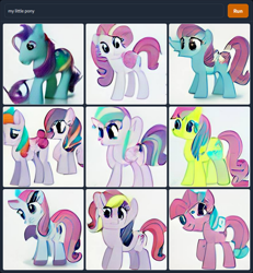 Size: 770x833 | Tagged: safe, derpibooru import, machine learning generated, pony, artificial intelligence, dall·e mini, my little pony, wat