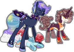 Size: 2804x1968 | Tagged: safe, artist:kurosawakuro, derpibooru import, oc, oc:hades, oc:zodiark, original species, pond pony, aqua equos, base used, closed species, simple background, transparent background