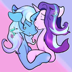 Size: 1080x1080 | Tagged: safe, artist:toxintonic, derpibooru import, starlight glimmer, trixie, female, lesbian, shipping, startrix