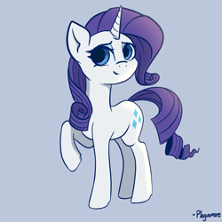 Size: 2000x2000 | Tagged: safe, artist:plaguemare, derpibooru import, rarity, pony, female, mare, smiling, solo