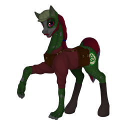 Size: 3500x3500 | Tagged: safe, alternate version, artist:ghost3280, derpibooru import, oc, oc only, oc:well geboren, dog, dog pony, earth pony, original species, pony, bag, boots, clothes, hat, multiple variants, saddle bag, shirt, shoes, simple background, solo, transparent background