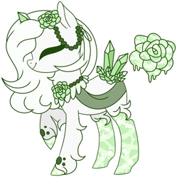 Size: 736x739 | Tagged: safe, artist:eiine, derpibooru import, oc, oc only, oc:crystal rose, original species, pony, unicorn, aqua equos, closed species, simple background, solo, transparent background