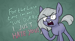 Size: 1600x884 | Tagged: safe, artist:moonatik, derpibooru import, limestone pie, earth pony, pony, abstract background, angry, dialogue, female, limetsun pie, mare, sketch, solo, text, tsundere