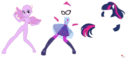 Size: 5792x2656 | Tagged: safe, artist:machakar52, derpibooru import, sci-twi, twilight sparkle, human, equestria girls, equestria girls series, forgotten friendship, base, boots, clothes, glasses, high heel boots, high heels, jewelry, looking at you, pegasus wings, ponied up, scitwilicorn, shoes, simple background, super ponied up, tiara, white background, wings, wristband