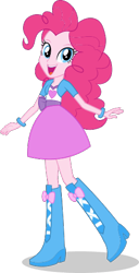 Size: 266x518 | Tagged: safe, artist:gouhlsrule, derpibooru import, pinkie pie, equestria girls, boots, clothes, high heel boots, jacket, shirt, shoes, simple background, skirt, solo, transparent background